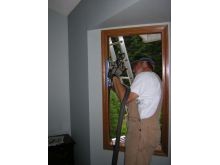 One of our professional window installation craftsmen hard at work.